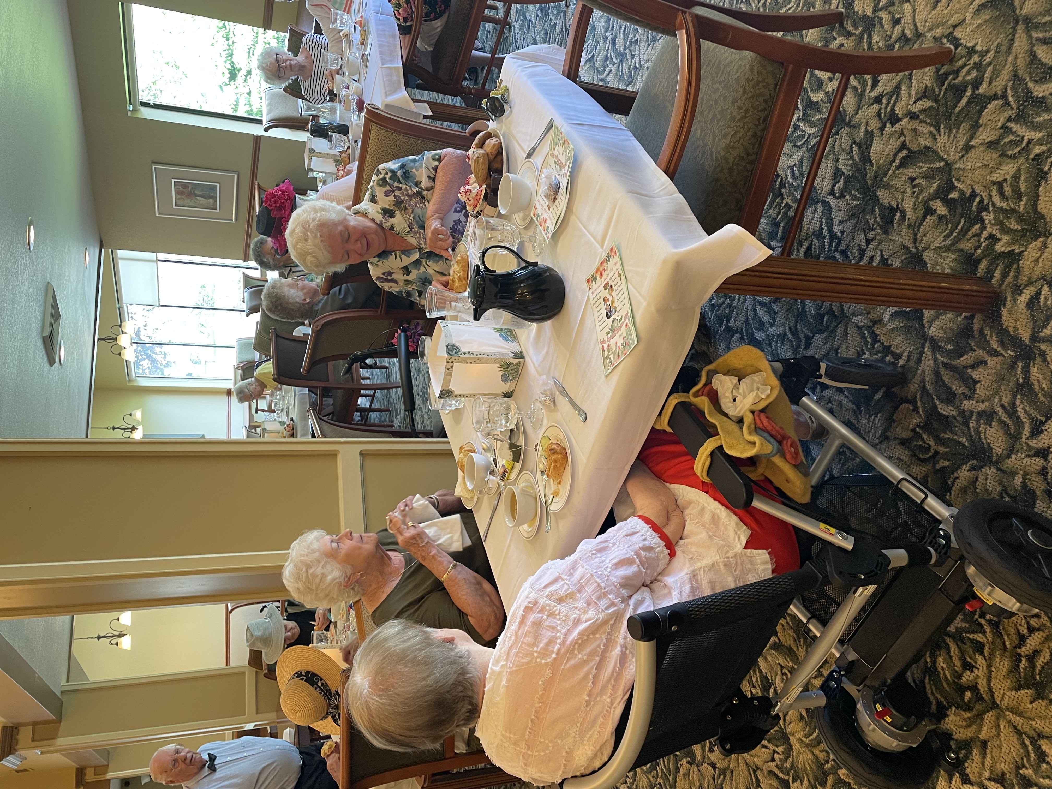 residents having a meal